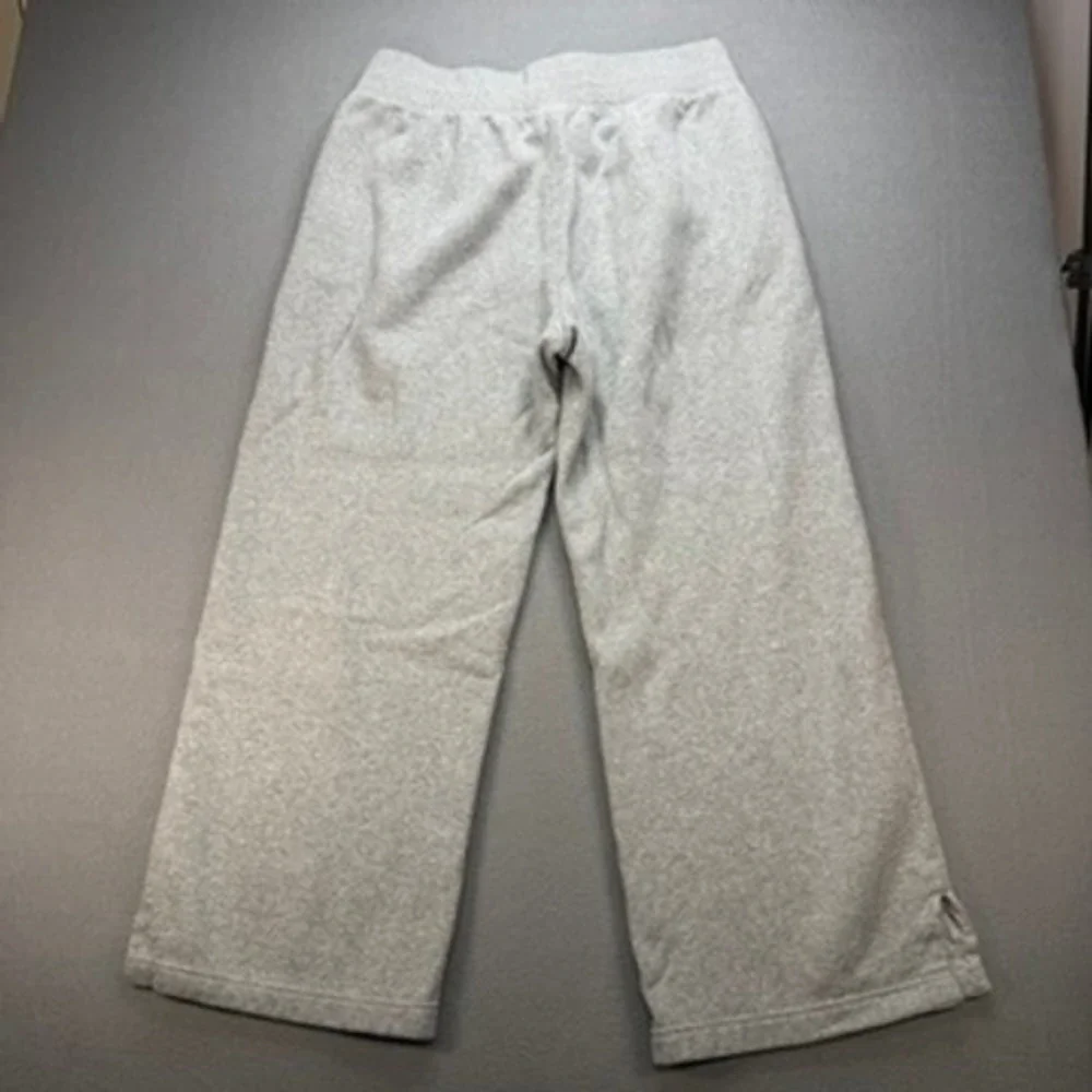 Nike Sportswear Fleece Sweatpants Loose Fit XL Gray Embroidered Swoosh Wide Leg
